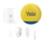 Yale Kit Alarme Maison sans Fil connectée + Sirène -Alertes en Temps réel Via Application - 1 Centrale, 1 Sirène 100dB, 2 Détecteurs, 1 Clavier, 1 Porte clé - Compatible avec Alexa, Google Maison