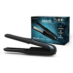 REVAMP Progloss Liberate Shine Cordless Straightener, Ceramic Compact Straightener with Lithium-Ion Technology for Frizz-Free Hairstyles, Infused with Smooth Keratin, Argan and Coconut Oils, Black