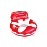 Flottant Lit Flottant Gonflable en pvc pour Piscine Hamac à Eau Flottant Matelas Lit Gonflable avec Un Joli Porte-gobelet ,Rouge - Lablanc