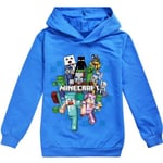 Barn Minecraft Jumper Hoodie Sweatshirt Långärmad Pullover Toppar blue 140cm