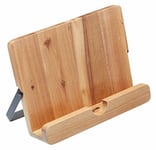 Natural Elements Recipe Book Holder/Tablet Stand, Acacia Wood, Brown, 24 x 18.5 x 6.5 cm