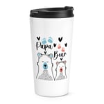 Papa Bear Travel Mug Cup Dad Grandad Fathers Day World's Best Love Birthday