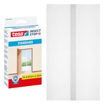 Tesa Insect Stop Standard Moustiquaire pour Portes – Protection Anti Insectes en Deux Parties – Bande Auto-Adhésive – sans Perçage – 2 x 65 cm x 250 cm – Blanc