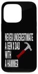 Coque pour iPhone 13 Pro Never Underestimate A Gen X Dad With A Hammer Humour Funny