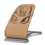 Transat Evolve 3-en-1 d'Ergobaby, Transat ergonomique pour nouveau-nés de la naissance à la petite enfance, balancelle avec insert pour nouveau-né (2,5 kg - 13,2 kg), Camel