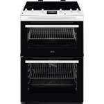 AEG CCX6540ACW 60cm Ceramic Double Oven Freestanding Cooker