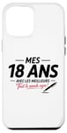 Coque pour iPhone 12 Pro Max 18ème anniversaire garçon fille 18 ans 2007 drôle cadeau