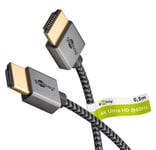 Goobay Slim høyhastighets HDMI-kabel, 4K@60Hz, 0,5m - Svart