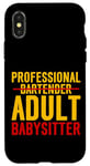 Coque pour iPhone X/XS Professional Adult Babysitter Expert en barman