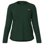 New Balance Athletics Long Sleeve Women Night Watch Green Heather-NEE M - Fri frakt