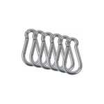 Odipie - M5 Mousquetons Acier Inoxydable 304 Mousqueton Pompier Ressort Avec Mousqueton De Fixation Pour Camping Randonnée Hamac Balancoire 6Pcs