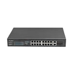 LANBERG Switch 16X 100MB Poe+/2X 1GB/1X SFP Rack 19 Inch No GESTIONADO Gigabit ETHERNET 250W