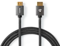 Nedis Fabritallic HDMI Cable 4K - bildkabel - macbook - 2 meter