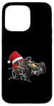 Coque pour iPhone 15 Pro Max Chapeau de Noël Go Kart Racing Karting Racer