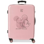 Disney Mickey Outline Valise moyenne rose 48 x 68 x 26 cm Rigide ABS Fermeture TSA Intégré 70 L 3 kg 4 roues doubles