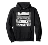 Close-up Of Eyes In Manga Anime Style Pullover Hoodie