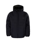 New Balance Childrens Unisex Black Green ZipUp Hooded Junior Switch Reversible Jacket JJ933012 BK - Size Medium