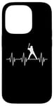 Coque pour iPhone 14 Pro Batteur de baseball Heartbeat - Fan amateur de batteur de baseball