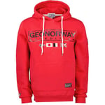 Geographical Norway - Sweat à capuche pour homme à manches longues modèle Great - Couleur rouge, taille S, rouge, S