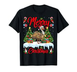 Emu Bird Xmas Tree Lighting Santa Hat Emu Christmas T-Shirt