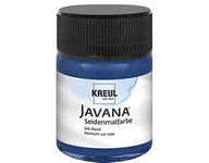 Kreul 8110-Javana Peinture sur Soie en Pot de 50 ml, Bleu Marine, Couleur hautement pigmentée et Brillante à Base d'eau, au caractère Fluide et Liquide, pénètre profondément dans Les Fibres, Navy Blue