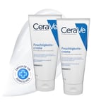 CeraVe - Baume Hydratant - Nourrit, Hydrate et Aide à Restaurer la Barrière Cutanée - Visage & Corps - Acide Hyaluronique + 3 Céramides Essentiels - Sans Parfum - Peau Sèche à Très Sèche - 2 x 177 ml