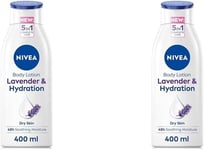 NIVEA Lavender Body Lotion (400ml), with Natural Origin Oils and Lavender Scent