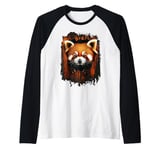 Red Panda Bear Mammal Cute Red Panda Raglan Baseball Tee