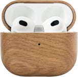 étui pour écouteurs en Bois de chêne, Compatible avec Les AirPods 3, Fabrication Artisanale, Bois et huiles, Protection Contre Les Chutes, Compatible avec Les chargeurs Qi/Magsafe.