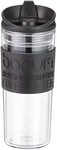 BODUM 11101-01S TRAVEL MUG Mug de voyage isotherme en plastique, couvercle à clapet, 0.45 l