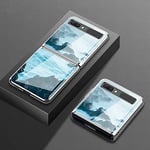 Hülle® 9H Tempered Stained Glass Case Anti-Scratches Compatible for Samsung Galaxy Z Flip 5G/Samsung Galaxy Z Flip (6)