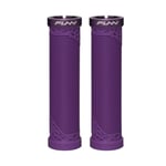 Funn Hilt Poignées de Guidon VTT avec système de Verrouillage Simple, légères et ergonomiques, avec Un diamètre intérieur de 22 mm, poignées de Guidon de vélo Uniques avec Motif (Violet)