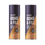 2x RAPIDE EXPANDING FOAM FILLER SPRAY BOND & FILL SEALING INSULATING GAPS 500ML