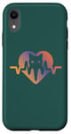 Coque pour iPhone XR Chat Heartbeat Nurse Animal Kitty Mom & Dad Heart Retro