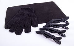 Heat Protection Hair Glove, Heat proof Mat  & 4 x Cloud 9 Clips For GHD & Others