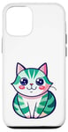 Coque pour iPhone 12/12 Pro Joli chat japonais, t-shirt japonais, chat manga