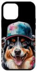 Coque pour iPhone 12 mini Berger Australien Casquette Snapback Chien Animaux Imprimé