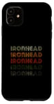 Coque pour iPhone 11 Love Heart Ironhead Tee Grunge Vintage Style Ironhead Noir