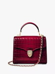 Aspinal of London Midi Mayfair Croc Effect Leather Cross Body Bag