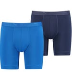 Puma 2P Sport Microfiber Long Boxer Blå polyester Small Herre