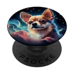 Chihuahua Dog In Space Stars And Galaxy PopSockets Swappable PopGrip