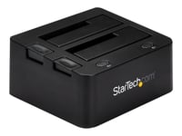 StarTech.com Dual-Bay USB 3.0 to SATA and IDE Hard Drive Docking Station, USB Hard Drive Dock, External 2.53.5 SATA III and IDE (40 pin) SSDHDD Docking Station, Hot-Swap Hard Drive Bays -...