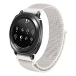 Samsung Galaxy Watch (46mm) kellolle nailoni vaihto ranneke missä tarranauha kiinnitys - Valkoinen