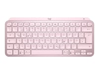 Logitech MX Keys Mini - Clavier - rétroéclairé - sans fil - Bluetooth - QWERTZ - Allemand - rose