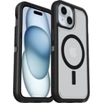 Otterbox Defender XT Coque pour iPhone 15/14 / 13 avec MagSafe, Antichoc, Anti-Chute, Robuste, supporte 5 x Plus de Chutes Que la Norme Militaire, Transparent/Noir, Livré sans Emballage