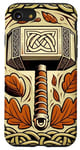 Coque pour iPhone SE (2020) / 7 / 8 Marteau de Thor et feuilles de chêne Thor Norse