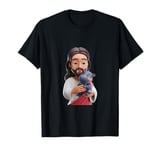 Jesus and the Baby Moo Deng of Peace T-Shirt