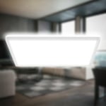 B.K.Licht - Plafonnier LED à lumière indirecte, 3cm plat, lumière blanc neutre, lampe LED, plafonnier LED, lampe de salon, panneau LED, lampe de cuisine, plafonnier, 42x42x3 cm, Blanc