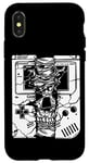 Coque pour iPhone X/XS JEU VIDÉO VINTAGE VINTAGE VIDÉO JEU VIDÉO RETRO JEU VIDÉO SKULL