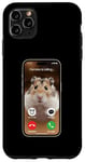 Coque pour iPhone 11 Pro Max Meme Hamster regardant la caméra frontale Hamster appelle